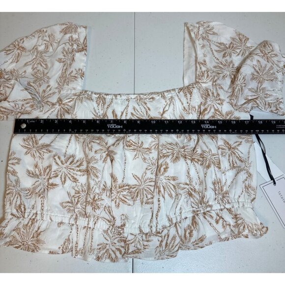 3 for $15 1. STATE Bon Voyage Etched Palm Cropped Blouse, Large - Picture 6 of 9